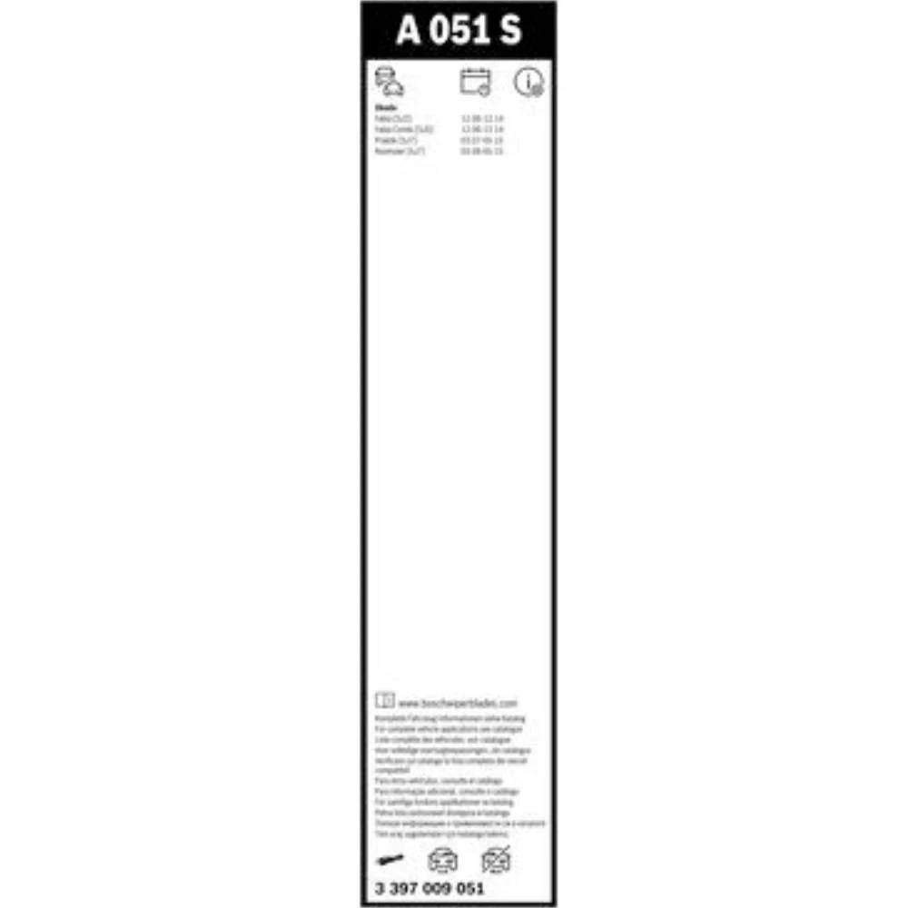 Sada předních stěračů BOSCH AeroTwin 530 a 530 mm pro Skoda Fabia 2 2013-2014