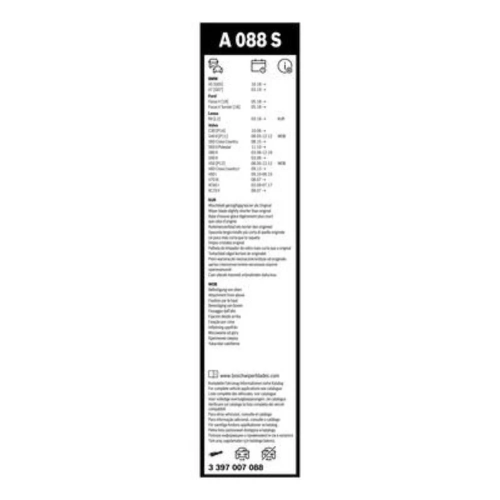 Sada předních stěračů BOSCH AeroTwin 650 a 500 mm pro Aston Martin DB9 2011-2016