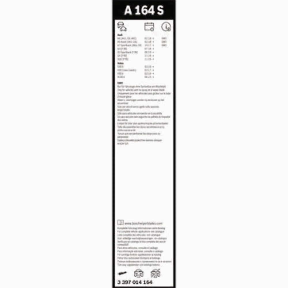 Sada předních stěračů BOSCH AeroTwin 630 a 500 mm pro Audi Q3 2018-2025