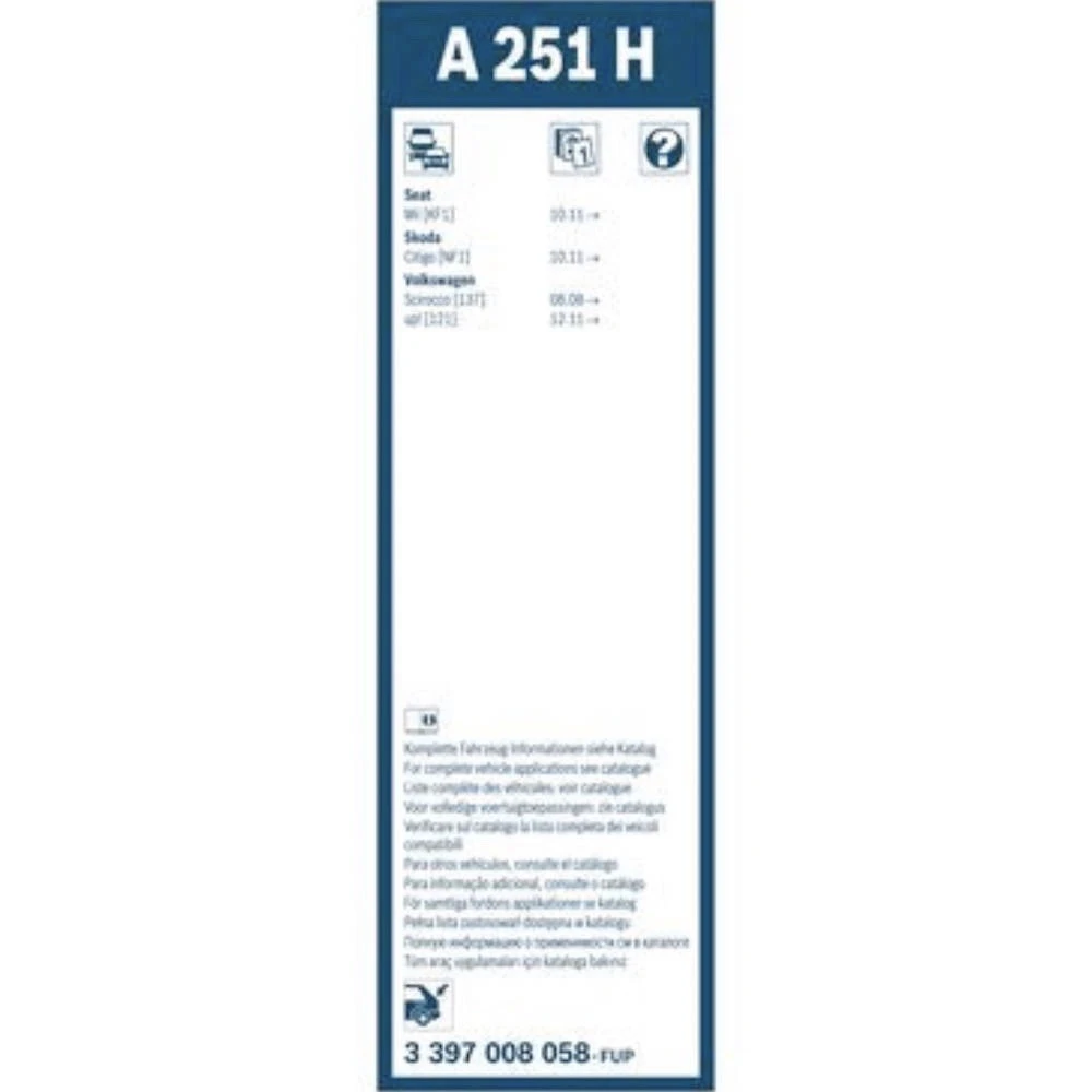 Zadní stěrač BOSCH Rear 250 mm pro Opel Astra L 2022-2026
