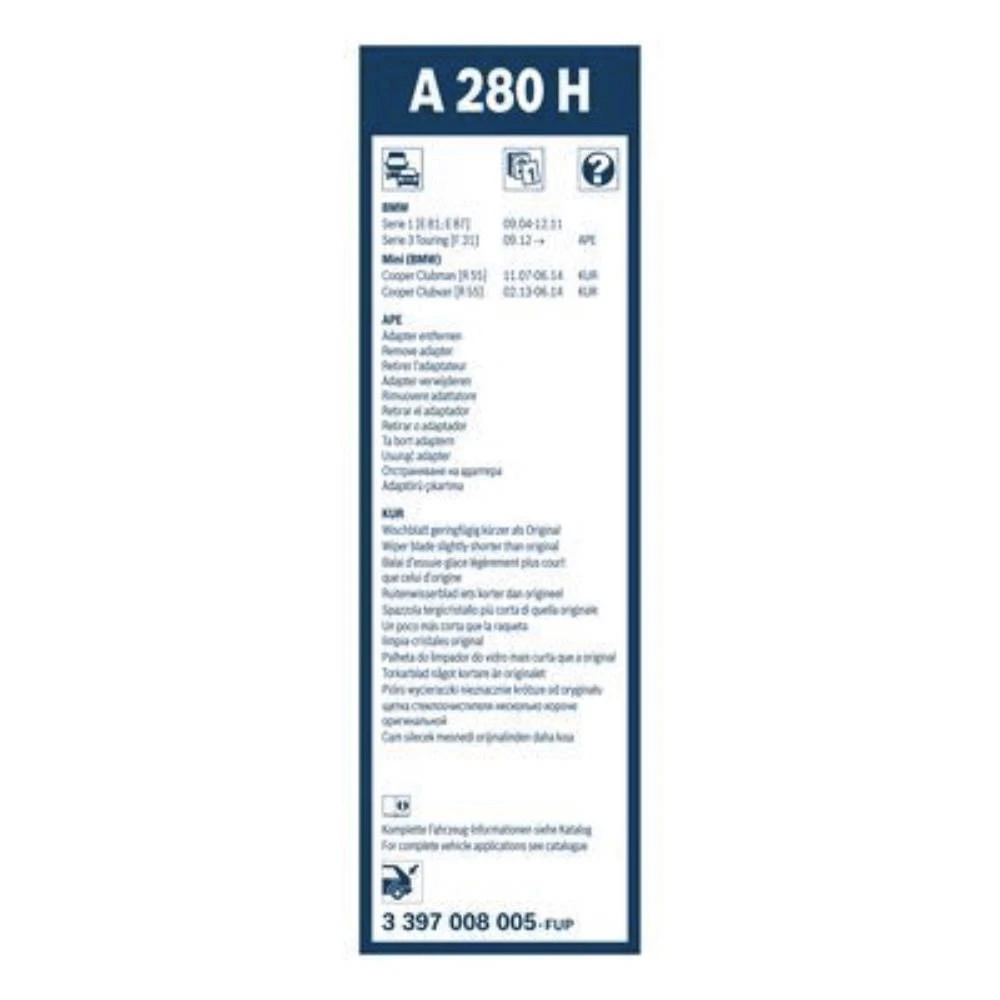 Zadní stěrač BOSCH Rear 280 mm pro BMW 1 Series 2004-2011