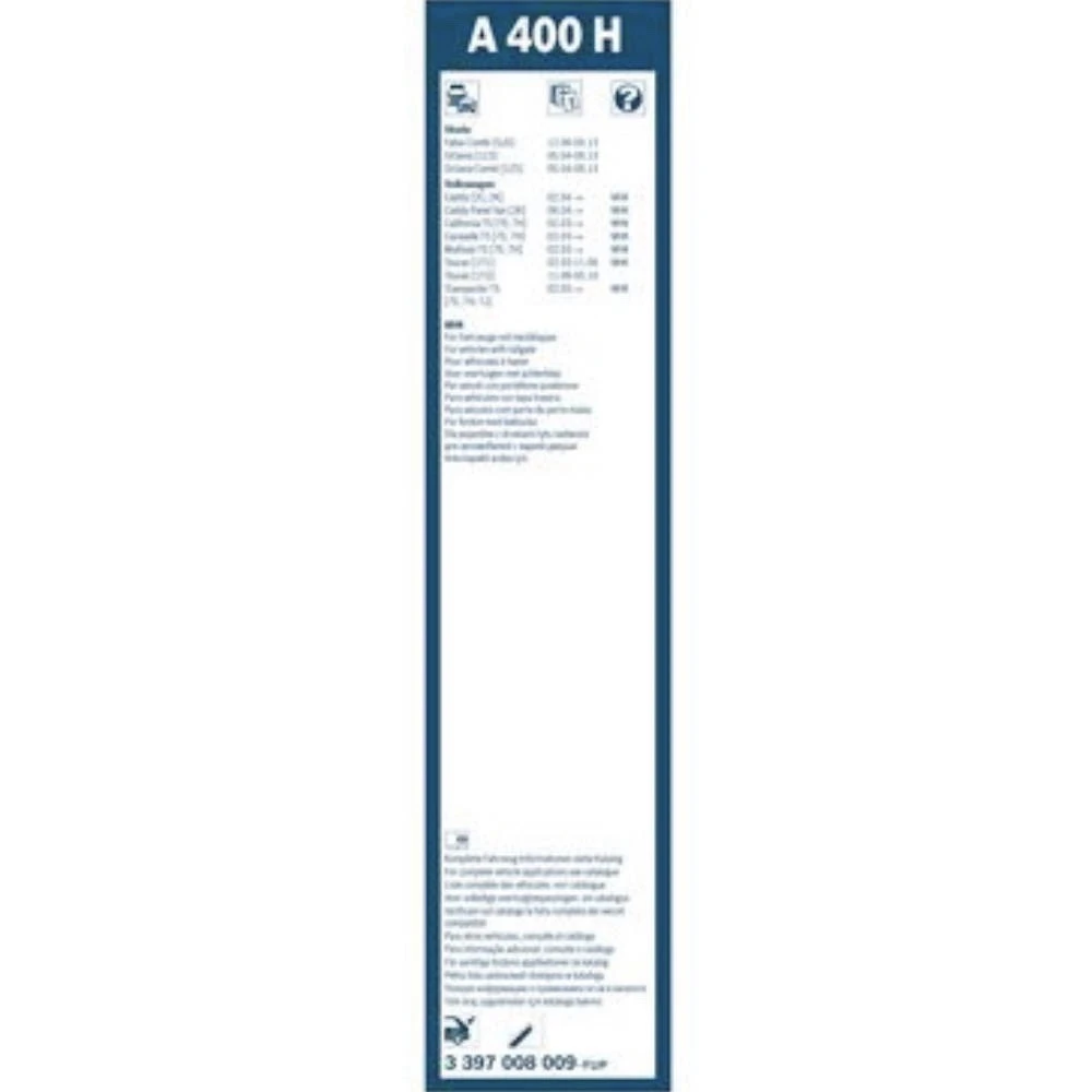 Zadní stěrač BOSCH Rear 400 mm pro Skoda Fabia 2 Combi 2006-2013