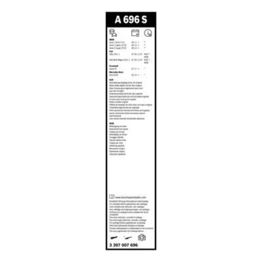 Sada předních stěračů BOSCH AeroTwin 550 a 450 mm pro Mercedes GLK 2014-2015