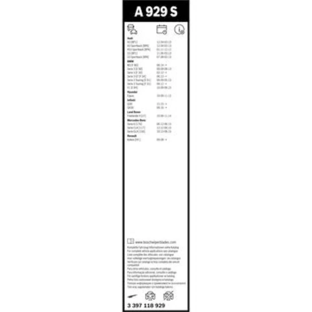 Sada předních stěračů BOSCH AeroTwin 600 a 475 mm pro BMW 3 Series 2012-2019