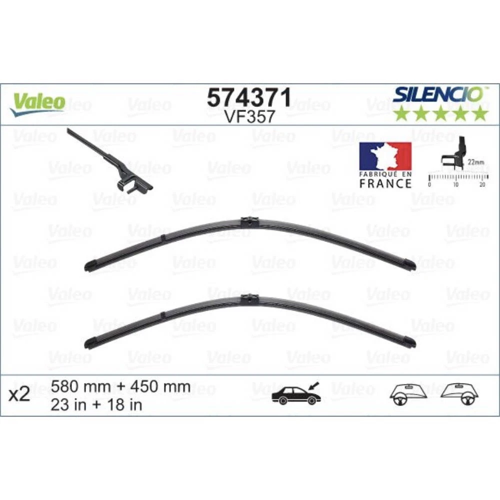 Stěrače Valeo Silencio Flat pro Alfa Romeo 159