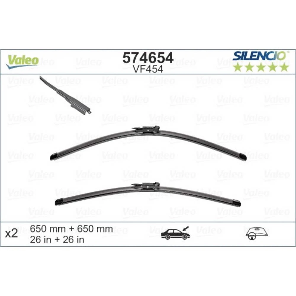 Stěrače Valeo Silencio Flat pro SEAT Leon