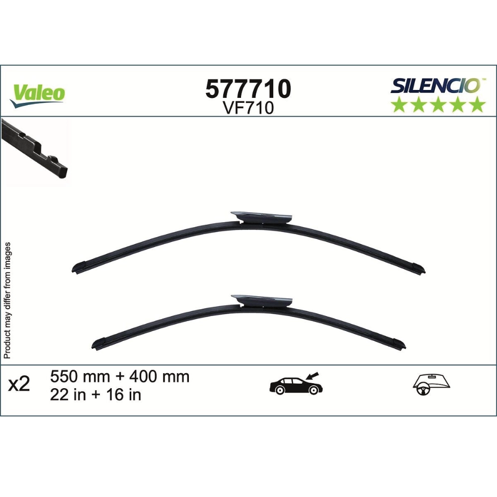 Stěrače Valeo Silencio Flat pro Citroen C3