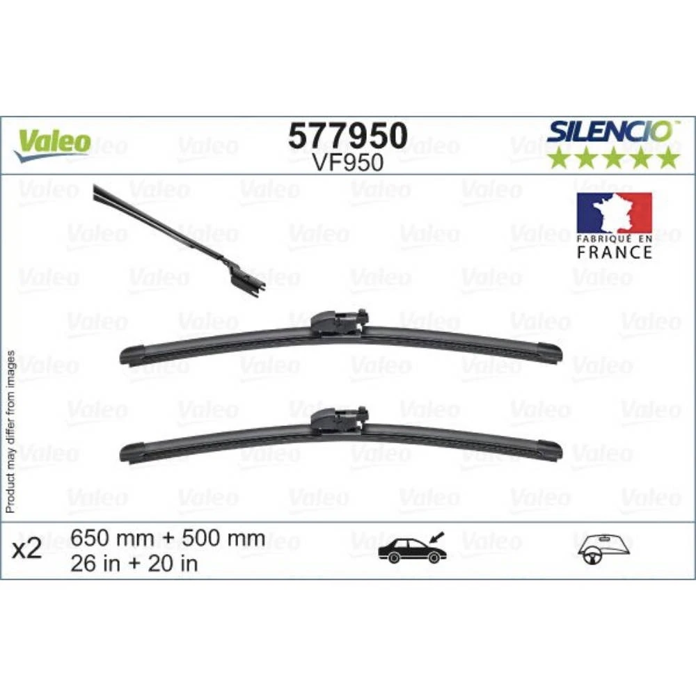 Stěrače Valeo Silencio Flat pro Toyota Mirai