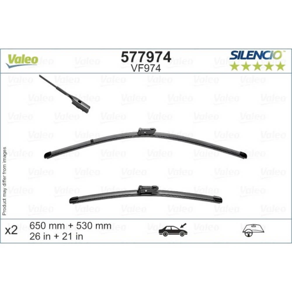Stěrače Valeo Silencio Flat pro Audi A6