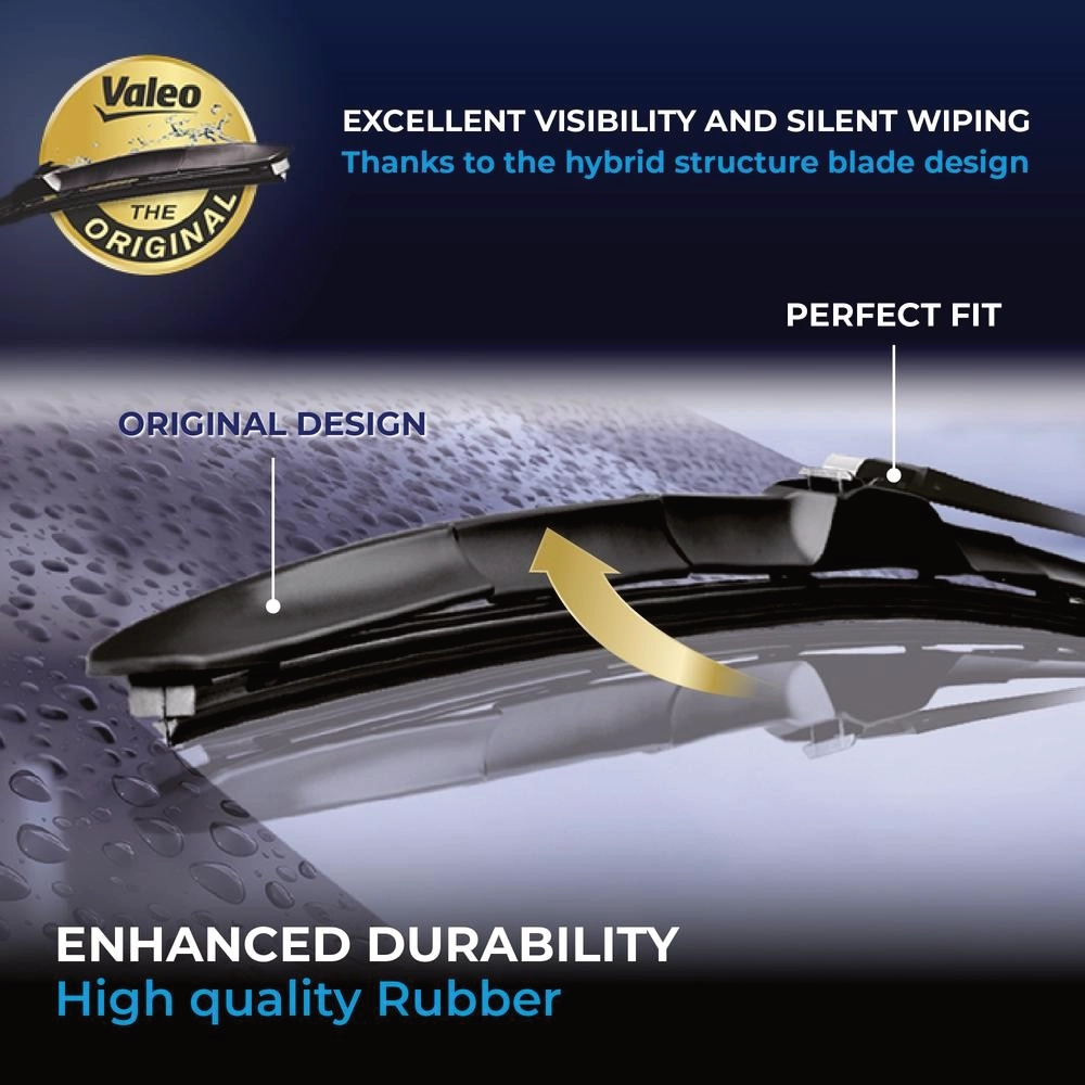 Sada předních stěračů Valeo Silencio Hybrid 550 a 400 mm pro Chery Kimo 2006-2017
