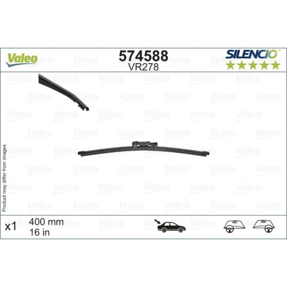 Zadní stěrač Valeo Silencio Rear 400 mm pro Nissan Primastar 2 2021-2026