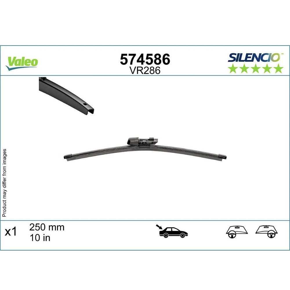 Zadní stěrač Valeo Silencio Rear 250 mm pro Volkswagen T-Cross 2023-2026