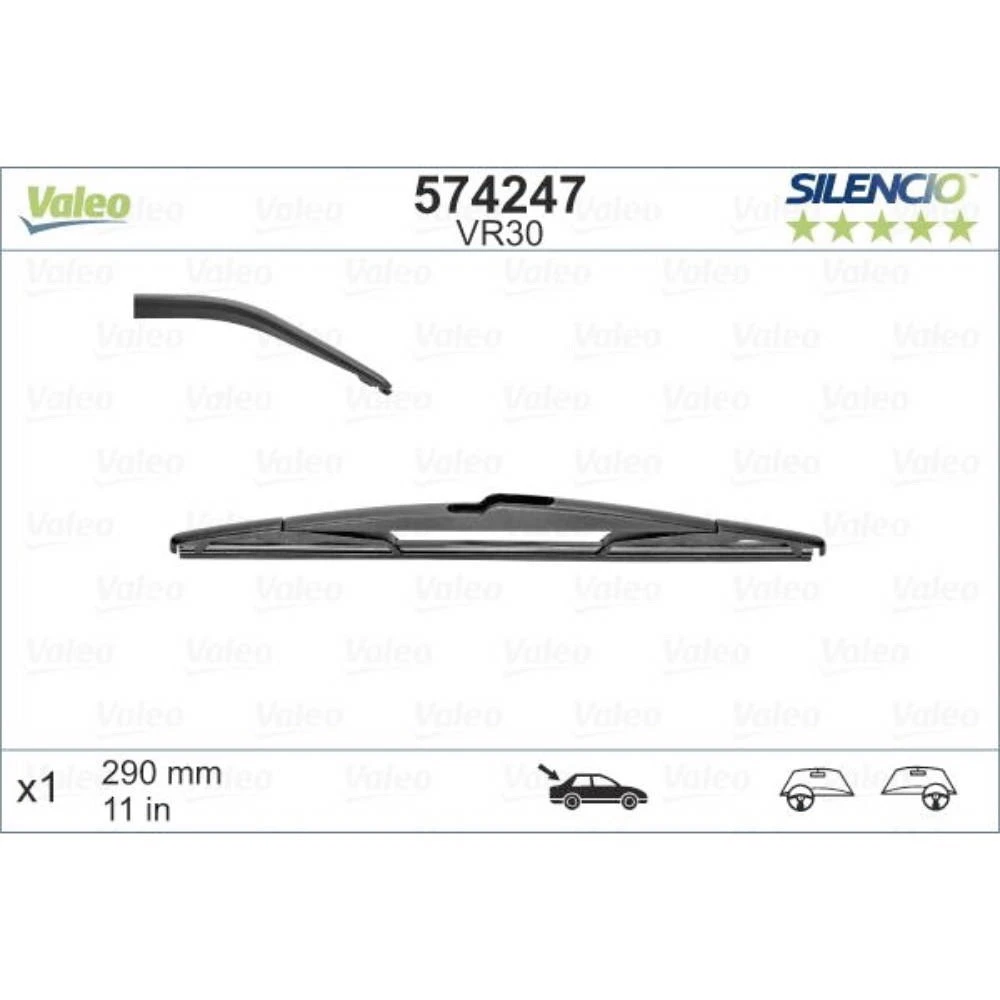 Zadní stěrač Valeo Silencio Rear 290 mm pro Dodge Nitro 2007-2012