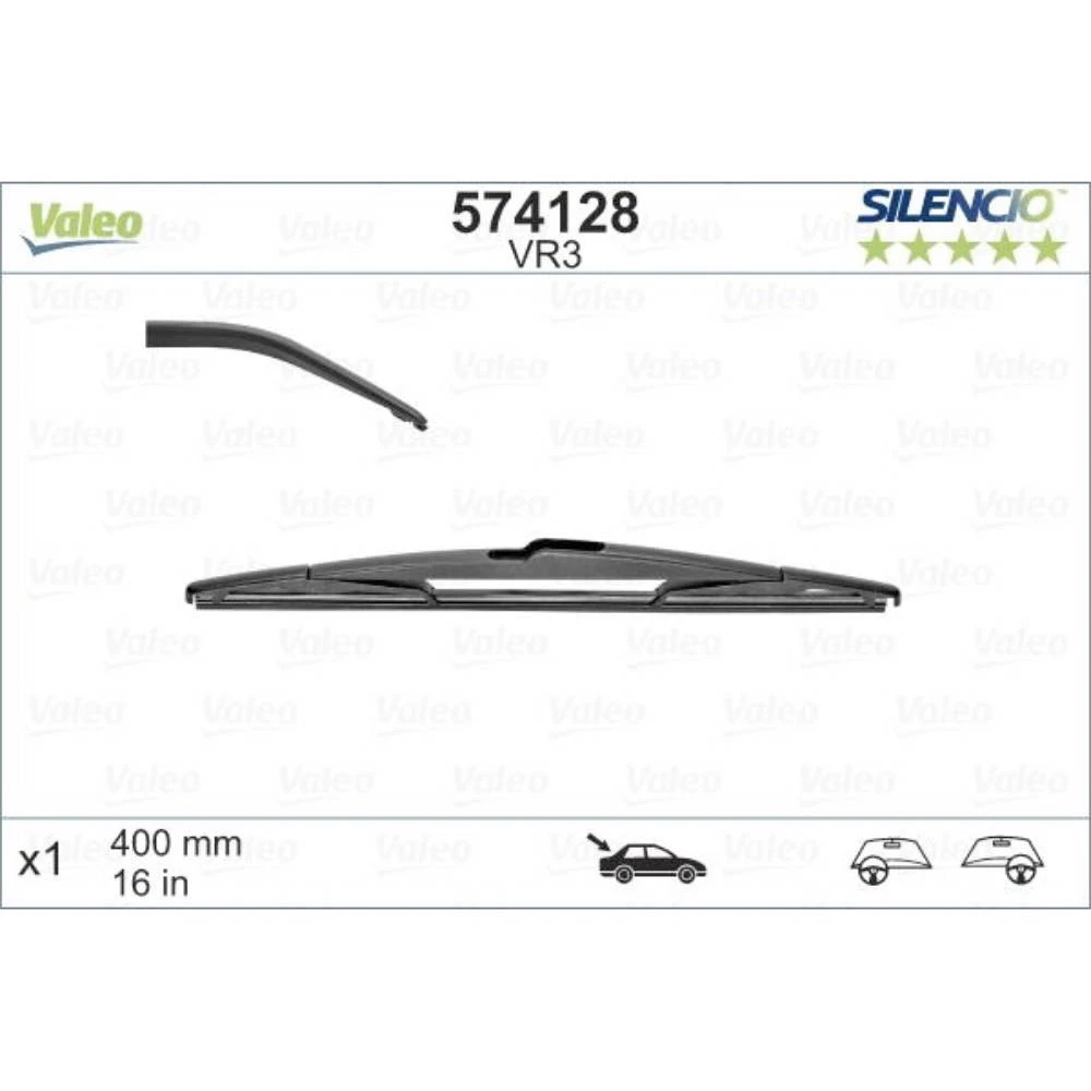 Zadní stěrač Valeo Silencio Rear 400 mm pro Opel Vectra C 2001-2005